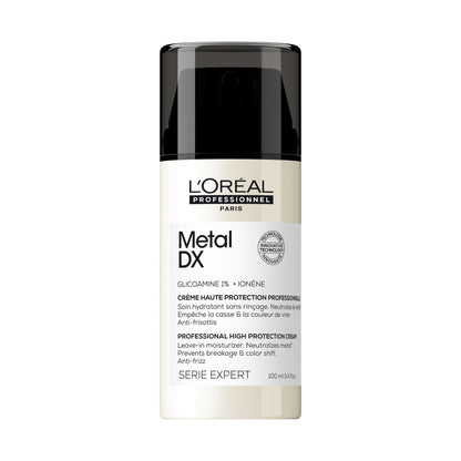 Crema profesionala fara clatire, L’Oreal Professionnel SE Metal Detox, hidratanta, cu protectie termica si UV, actioneaza impotriva ruperii parului & mentine culoarea, textura cremoasa, pentru toate tipurile de par, 100ml