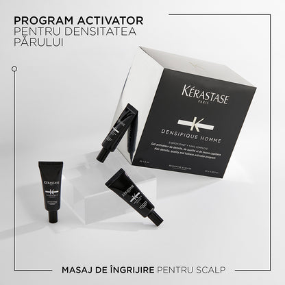 Tratament fiole pentru păr densitate - Kérastase Densifique Cure Densifique Homme - Fortifiere pentru bărbați - 30x6ml