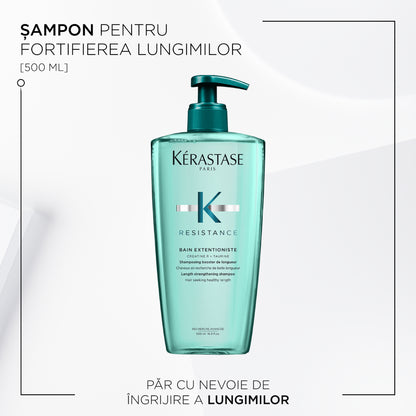 Sampon pentru fortifierea lungimilor si mentinerea parului cu aspect sanatos Kérastase Bain Extentioniste 500ml