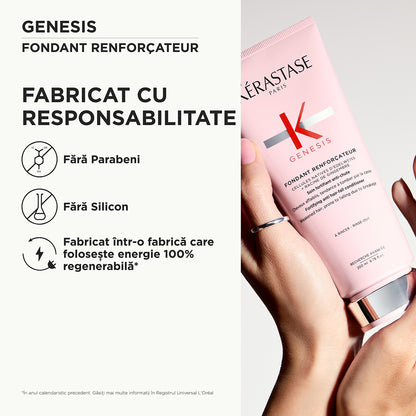 Strengthening conditioner for weak hair - Kérastase Genesis Fondant Renforçateur - Strengthens and protects hair prone to hair loss - 200ml
