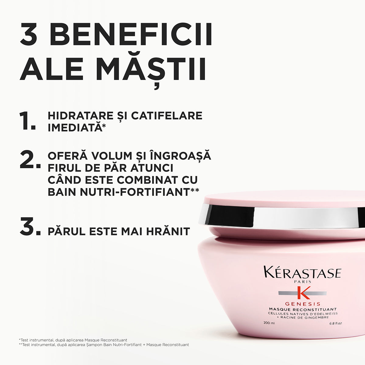 Strengthening mask for weakened hair - Kérastase Genesis Masque Reconstituant - Repair and strengthening - 200ml