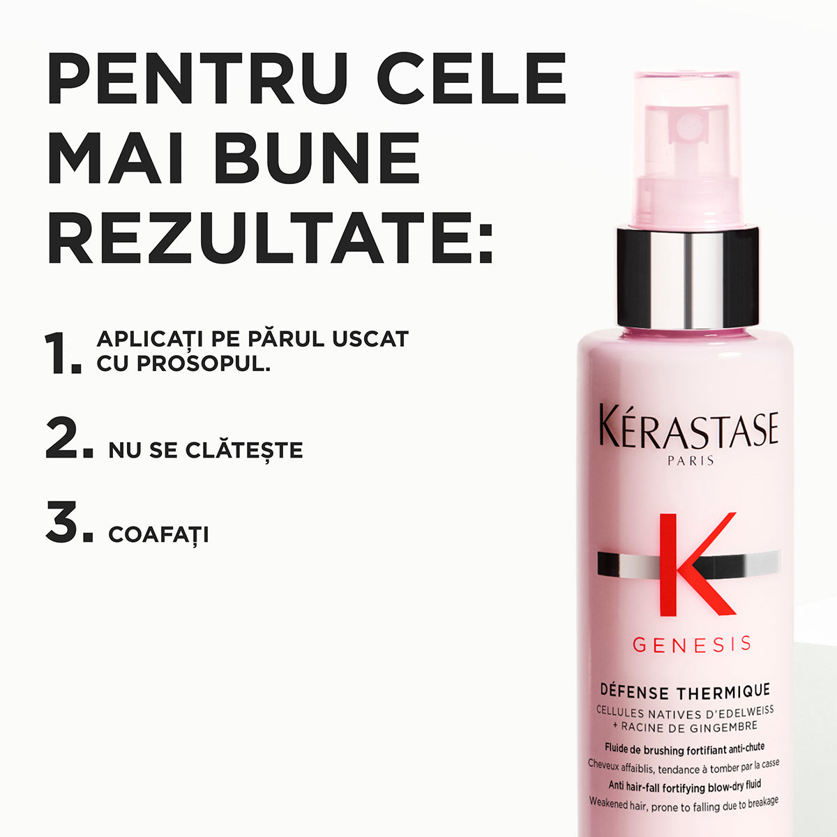 Fortifying cream with thermal protection - Kérastase Genesis Defense Thermique - Protection and strengthening for weakened hair - 150ml