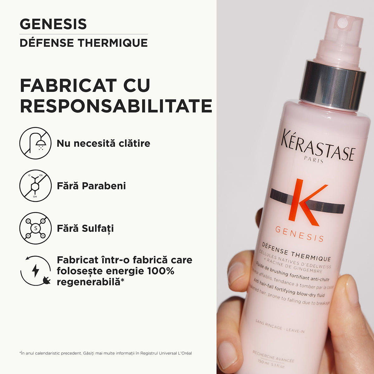 Fortifying cream with thermal protection - Kérastase Genesis Defense Thermique - Protection and strengthening for weakened hair - 150ml