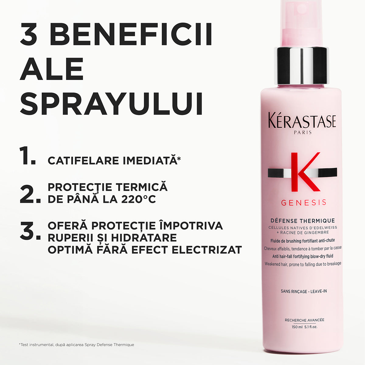 Fortifying cream with thermal protection - Kérastase Genesis Defense Thermique - Protection and strengthening for weakened hair - 150ml