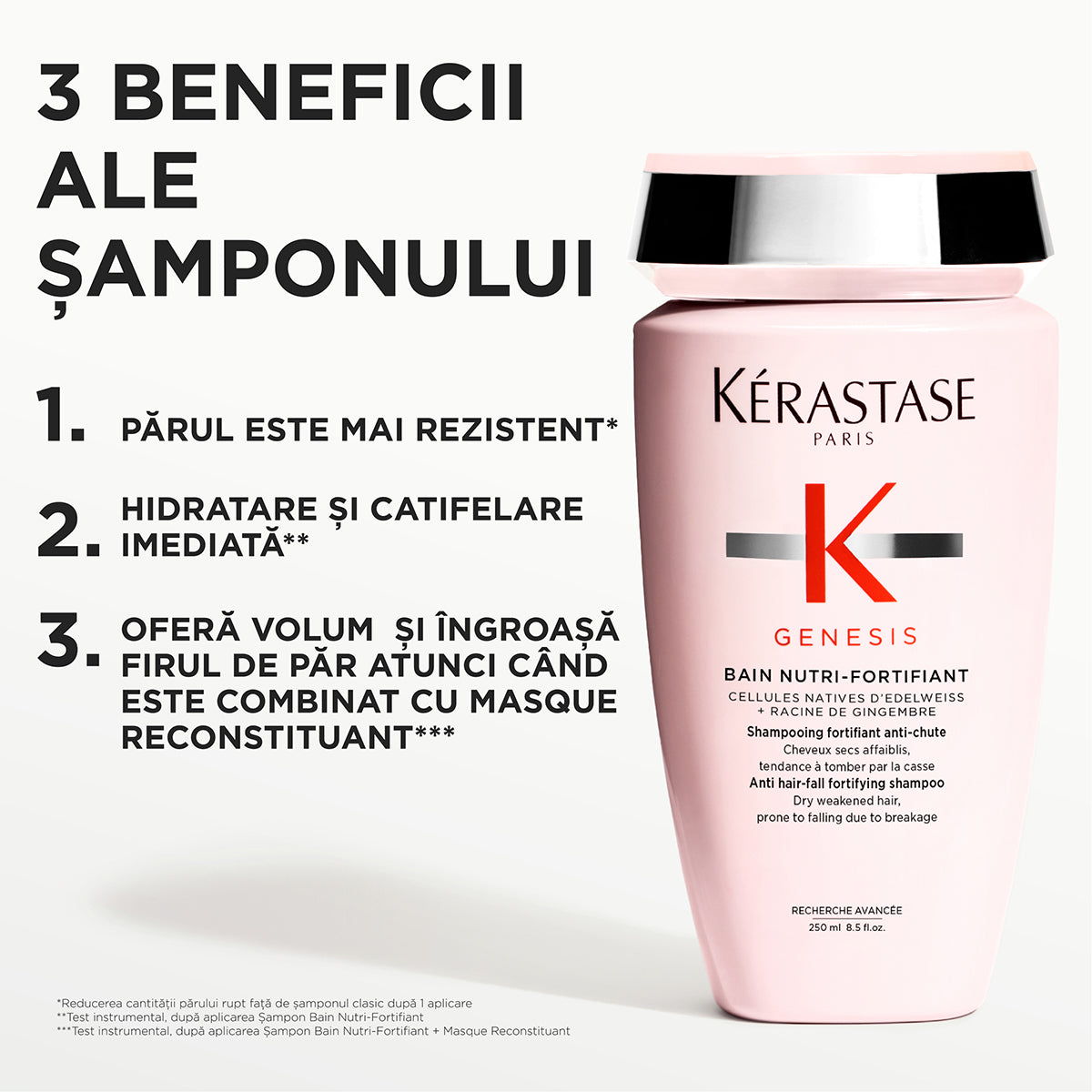 Fortifying shampoo for dry hair - Kérastase Genesis Bain Nutri Fortifiant - Nourishes and strengthens weakened hair - 250ml