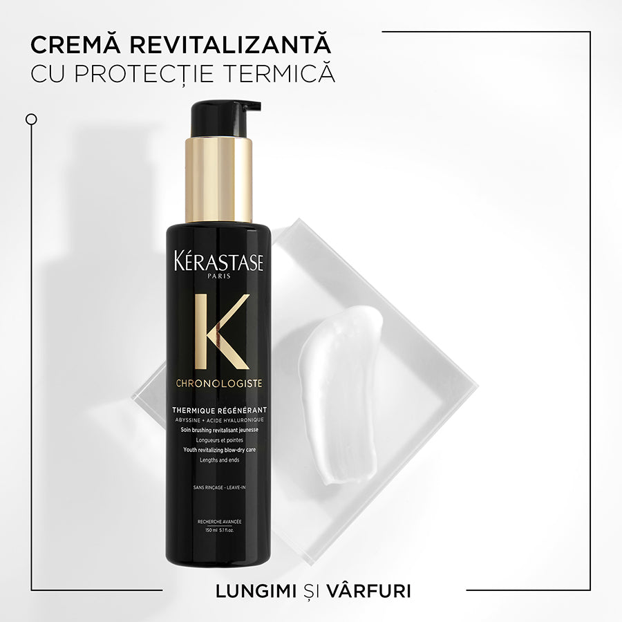 Cremă cu protecție termică pentru păr - Kérastase Chronologiste Thermique Regenerant - Protecție și regenerare - 150ml