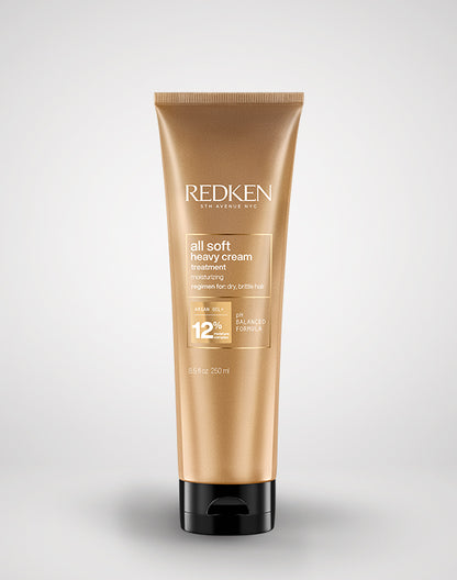 Masca profesionala Redken All Soft Heavy Cream pentru parul uscat, imbogatita cu ulei de Argan si complex hidratant, 250 ml