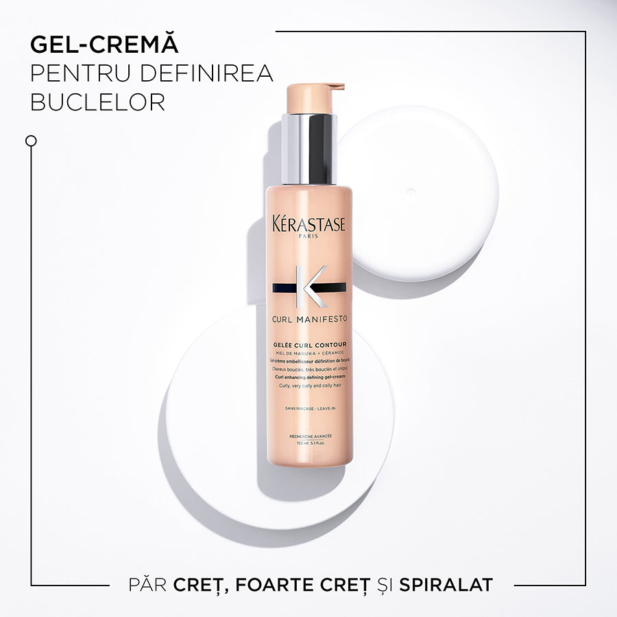 Cremă-gel pentru definirea buclelor - Kérastase Gelée Curl Contour - Definire și hidratare pentru păr creț - 150ml