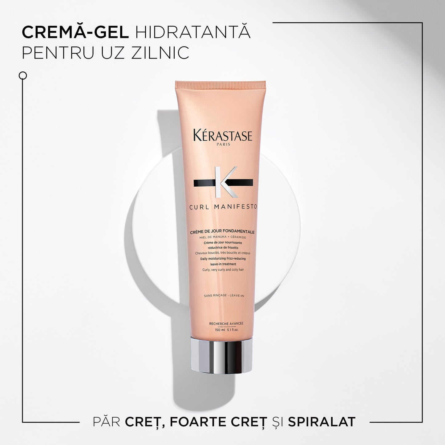 Crema fara clatire pentru par ondulat si cret Kérastase CURL MANIFESTO Crème De Jour Fondamentale 150 ml