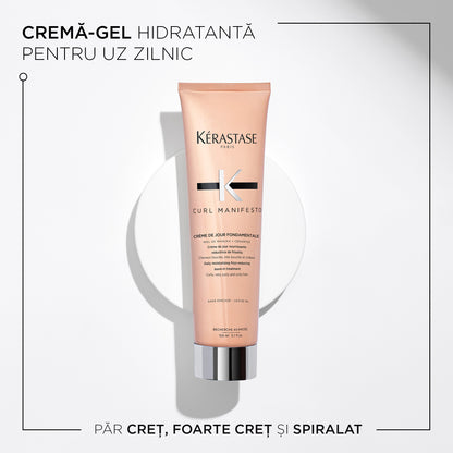Crema fara clatire pentru par ondulat si cret Kérastase CURL MANIFESTO Crème De Jour Fondamentale 150 ml
