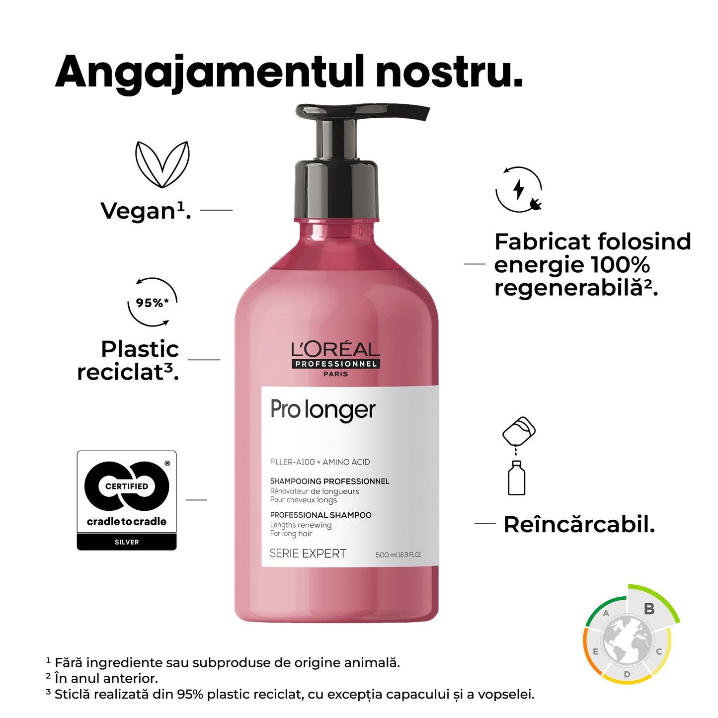 Șampon pentru păr lung și vârfuri fragile — L'Oréal Professionnel Pro Longer 500ml