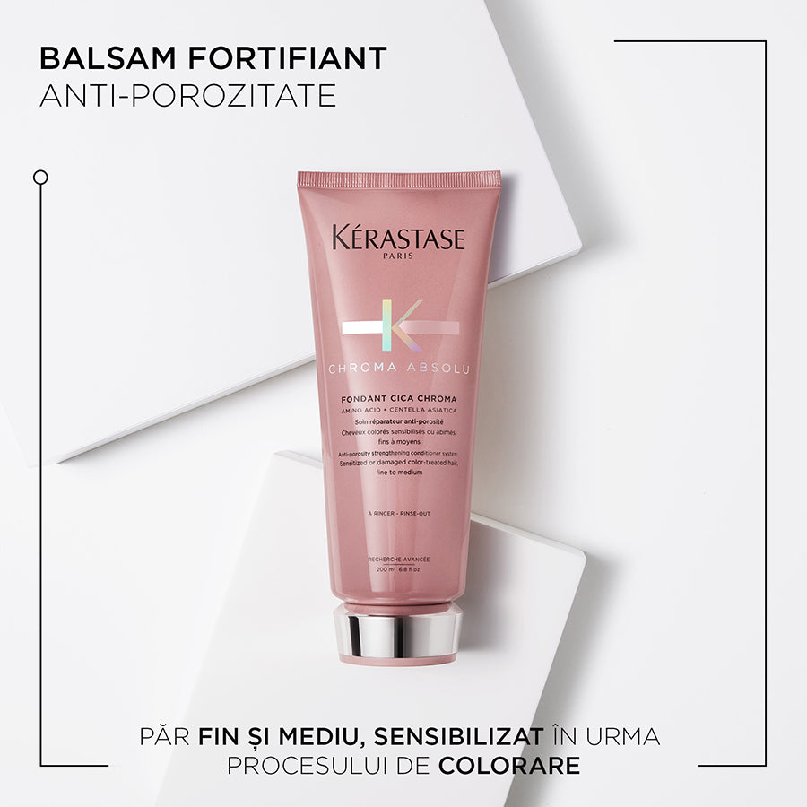 Anti-Porosity Repairing Conditioner - Kérastase Chroma Absolu Fondant Cica Chroma - Repair and Anti-Porosity Protection - 200ml