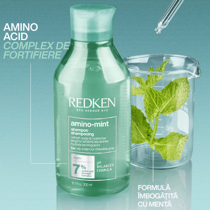 Șampon pentru scalp gras — Redken Amino Mint Shampoo 300ml