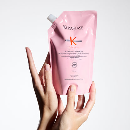 Rezerva sampon fortifiant pentru par slabit, predispus la cadere, din cauza ruperii Kérastase Genesis Bain Hydra-Fortifiant 500 ml