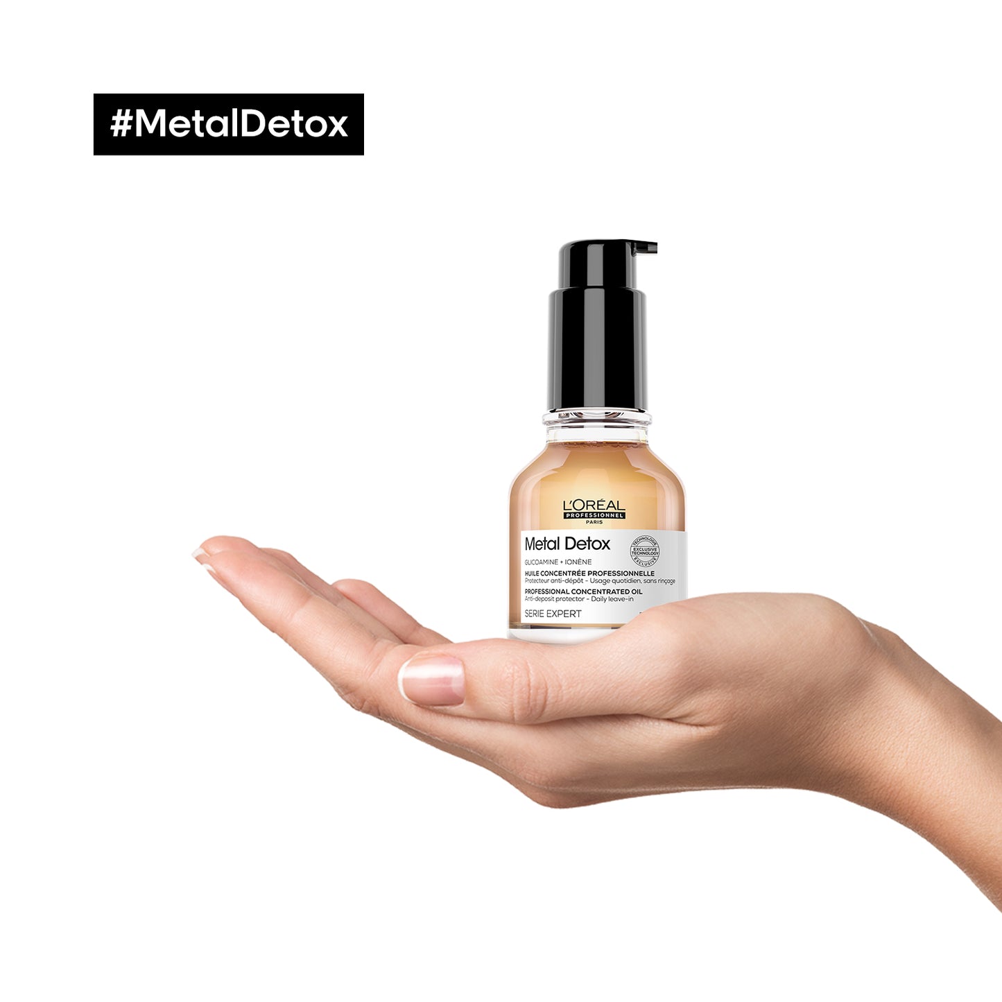 Ulei de par concentrat L’Oréal Professionnel Metal Detox, cu sistem anti-depunere a metalelor, actioneaza impotriva ruperii parului, 50ml