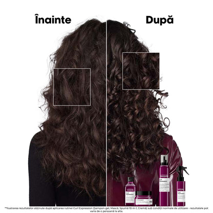 Spuma pentru par ondulat sau cret profesionala L'Oréal Professionnel SE Curl Expression, 10 in 1, hidratare definire, protectie termica, fara sulfati, fara siliconi, vegan, 250ml