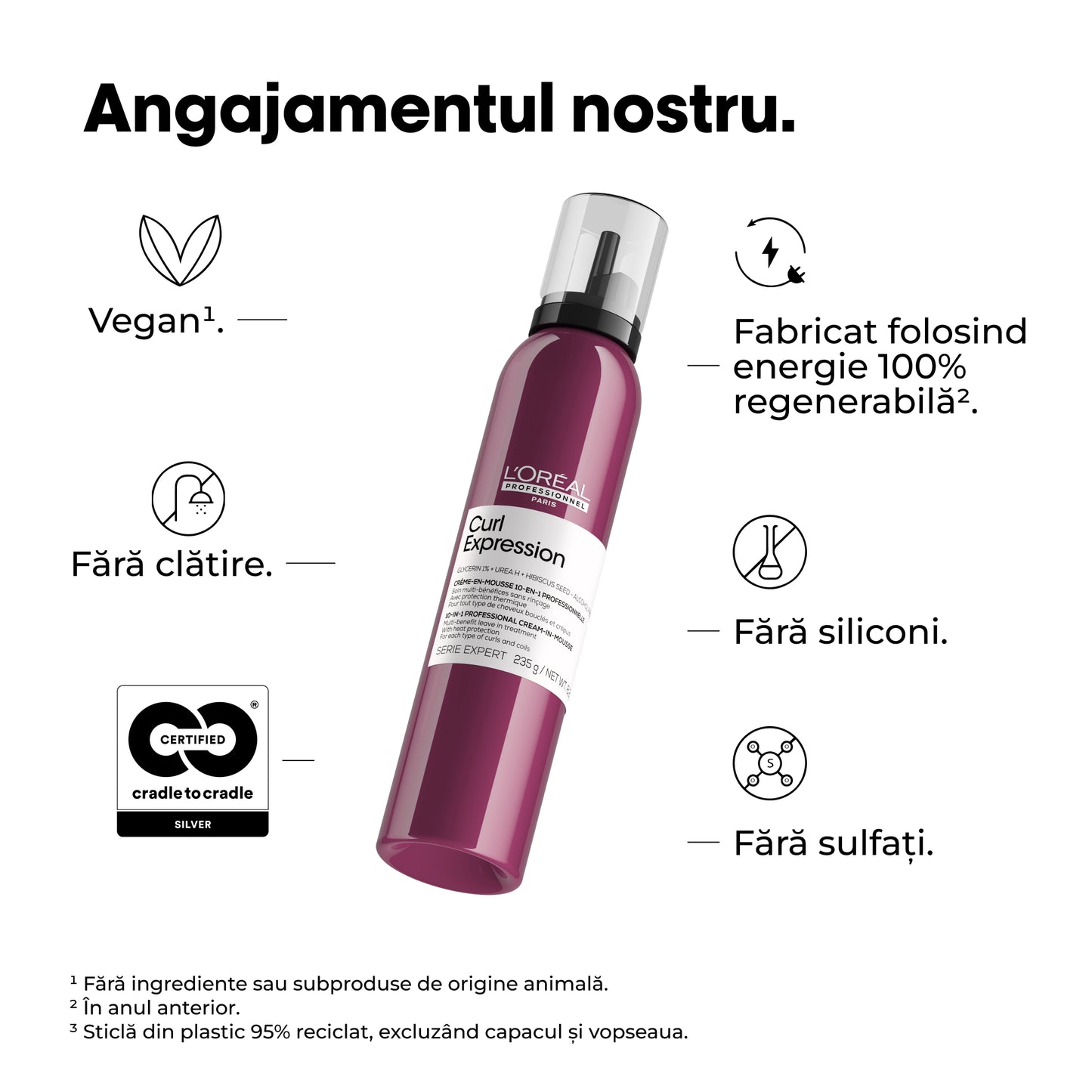 Spuma pentru par ondulat sau cret profesionala L'Oréal Professionnel SE Curl Expression, 10 in 1, hidratare definire, protectie termica, fara sulfati, fara siliconi, vegan, 250ml