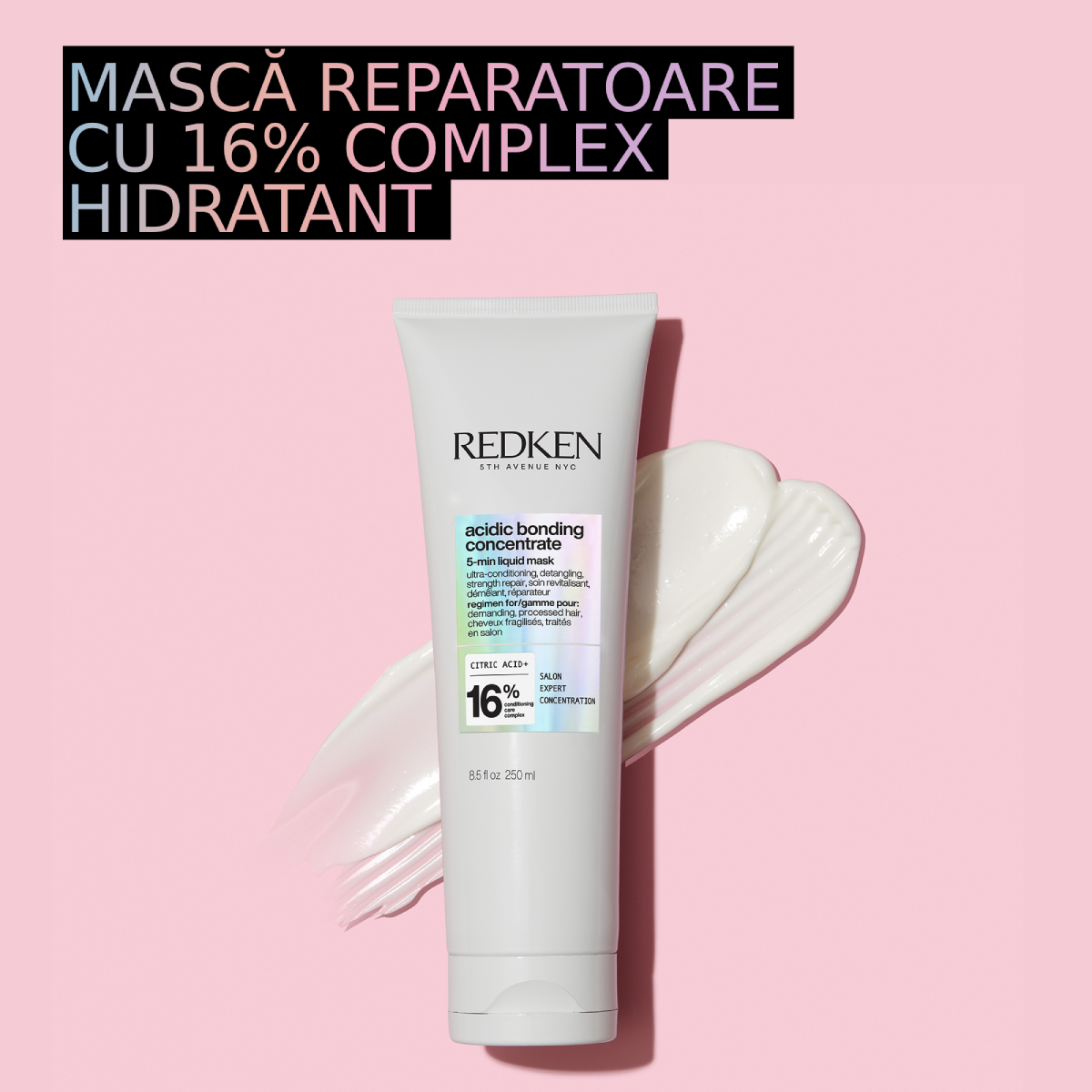 Mască lichidă intens hidratantă Redken Acidic Bonding Concentrate - Reparare & protecția culorii 250ml