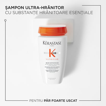 Șampon nutritiv - Kérastase Nutritive Bain Satin Riche - Hrănire pentru păr foarte uscat - 250ml