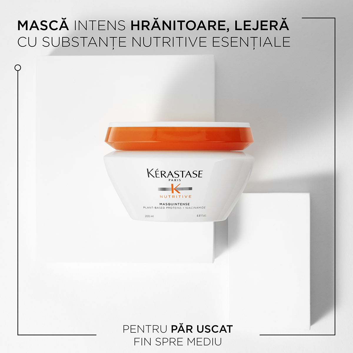 Mască de păr - Kérastase Nutritive Masquintense - Hrănire intensă pentru păr uscat - 200ml