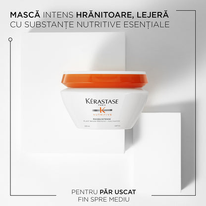 Mască de păr - Kérastase Nutritive Masquintense - Hrănire intensă pentru păr uscat - 200ml