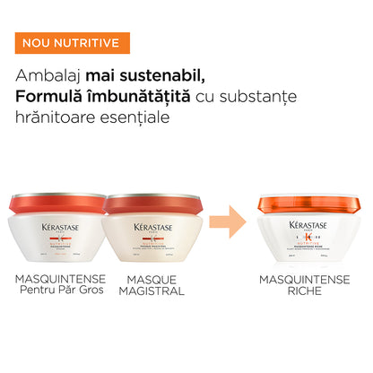 Mască ultra-hrănitoare - Kérastase Nutritive Masquintense Riche - Hrănire pentru păr foarte uscat - 200ml