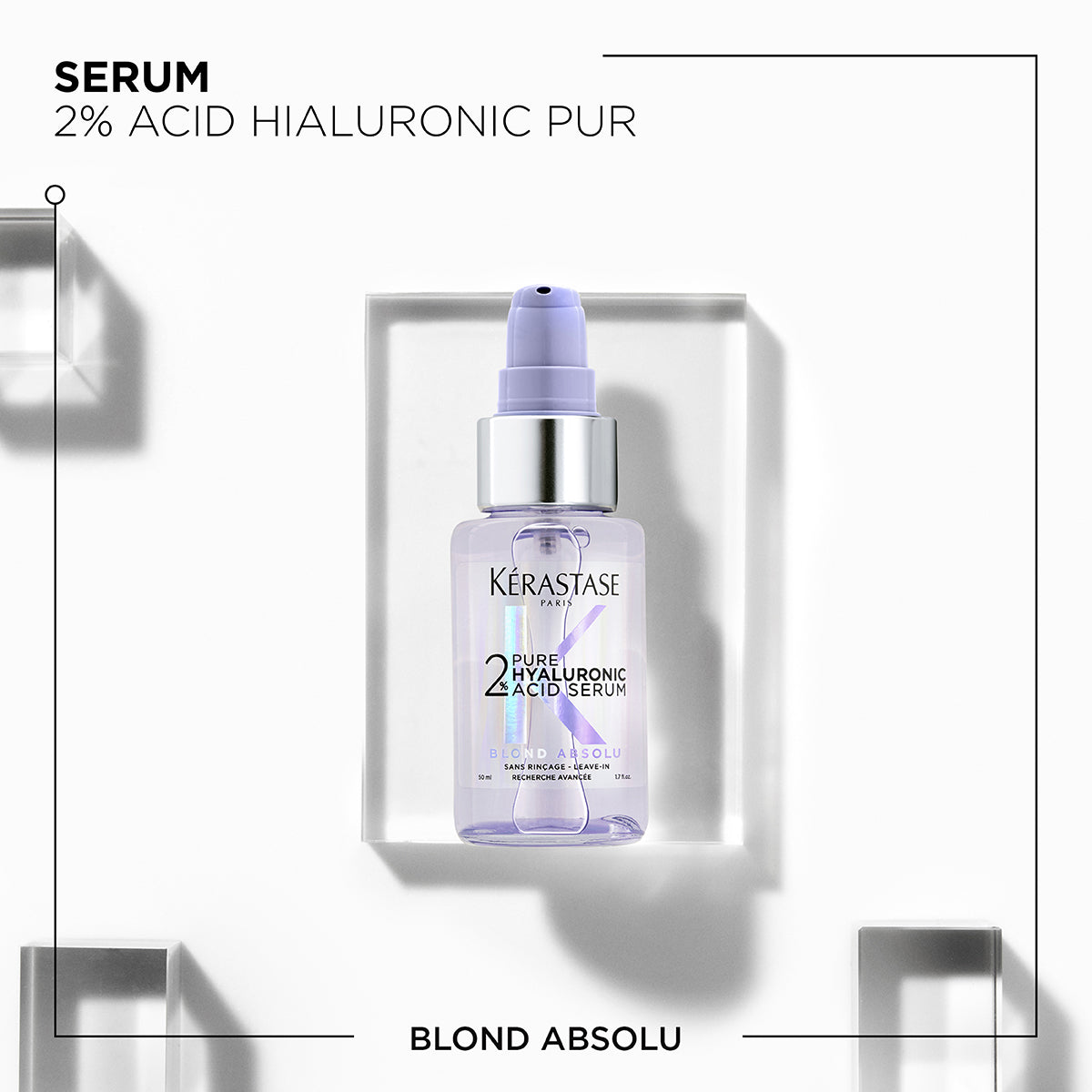 Serum de păr - Kérastase Blond Absolu - 2% Pure Hyaluronic Acid - Fortificare și hidratare intensă - 50ml