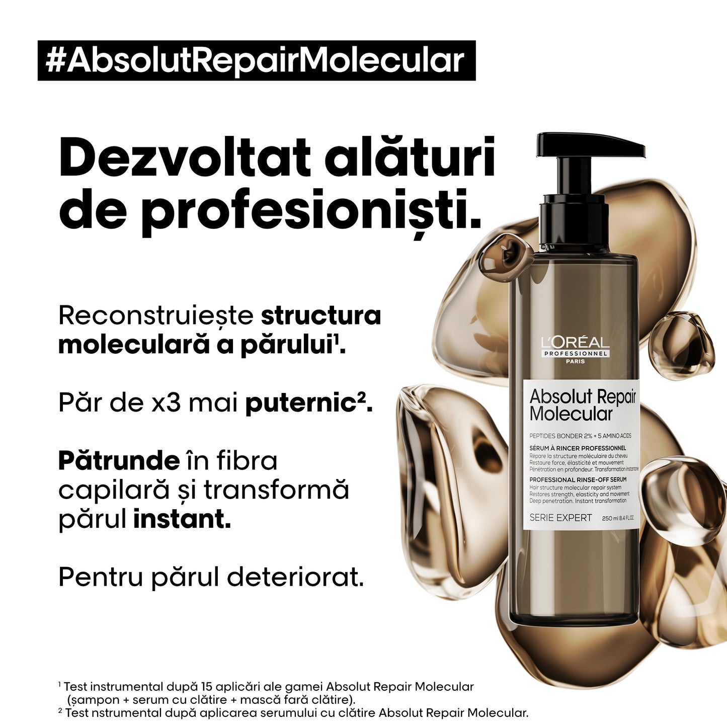 Ser de Păr cu Clătire L’Oreal Professionnel Serie Expert Absolut Repair Molecular pentru Păr Deteriorat - 250 ml