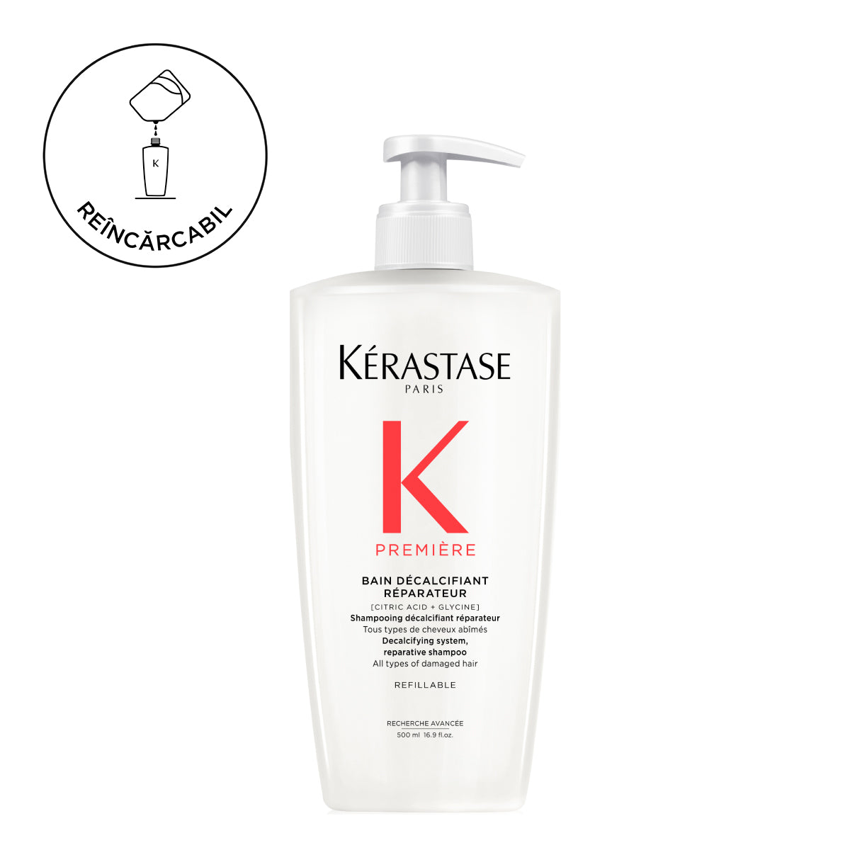 Sampon Reparator Decalcifiant Deteriorat Reincarcabil - Kerastase Premiere Bain Decalcifiant Reparateu 500ml