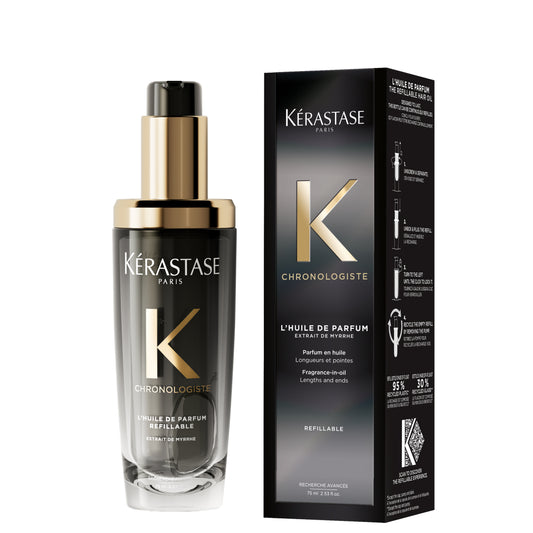 Ulei de păr reîncărcabil - Kerastase Chronologiste Huile de Parfum - ulei parfuma de păr revitalizează și hidratează 75ml