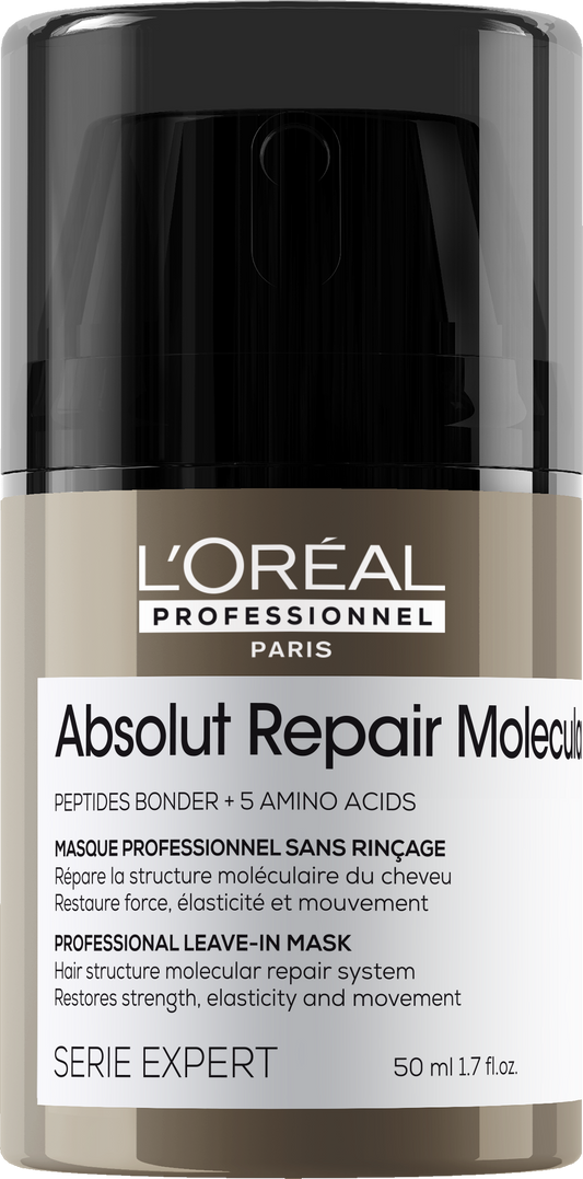 Masca de Păr Leave-in L’Oreal Professionnel Serie Expert Absolut Repair Molecular cu Protecție Termică 50ml Travel Size