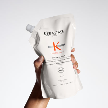 Rezerva sampon hranitor pentru par foarte uscat Kérastase Nutritive Bain Satin Riche, 500 ml