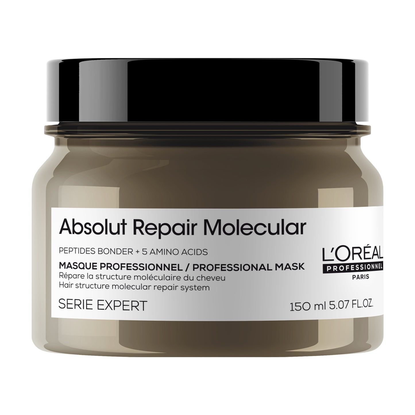 Masca concentrata pentru par deteriorat L’Oreal Professionnel Serie Expert Absolut Repair Molecular, formulata cu legaturi peptidice si 5 aminoacizi, ofera netezime, stralucire, par matasos & hidratat, 150 ml
