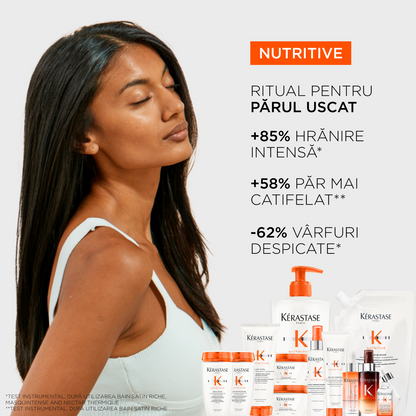 Kérastase Nutritive 8H Magic Night Serum, serum hranitor de noapte pentru par uscat 30 ml