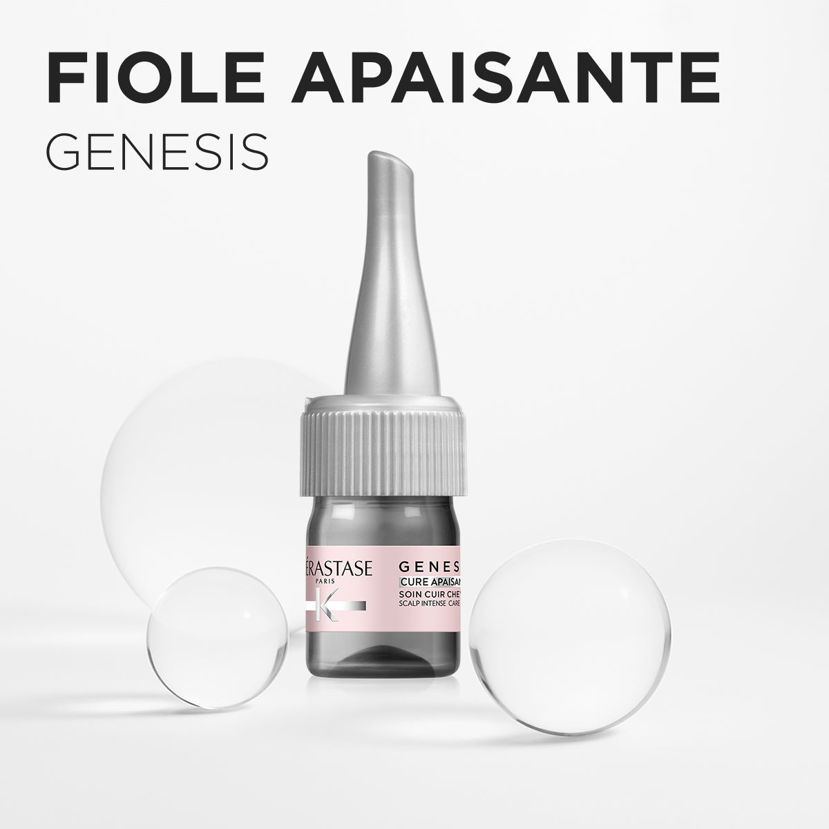 Fiole Kérastase Genesis Cure Apaisante, Îngrijire intensă, calmantă împotriva disconfortului pentru scalp sensibil 10x6ml