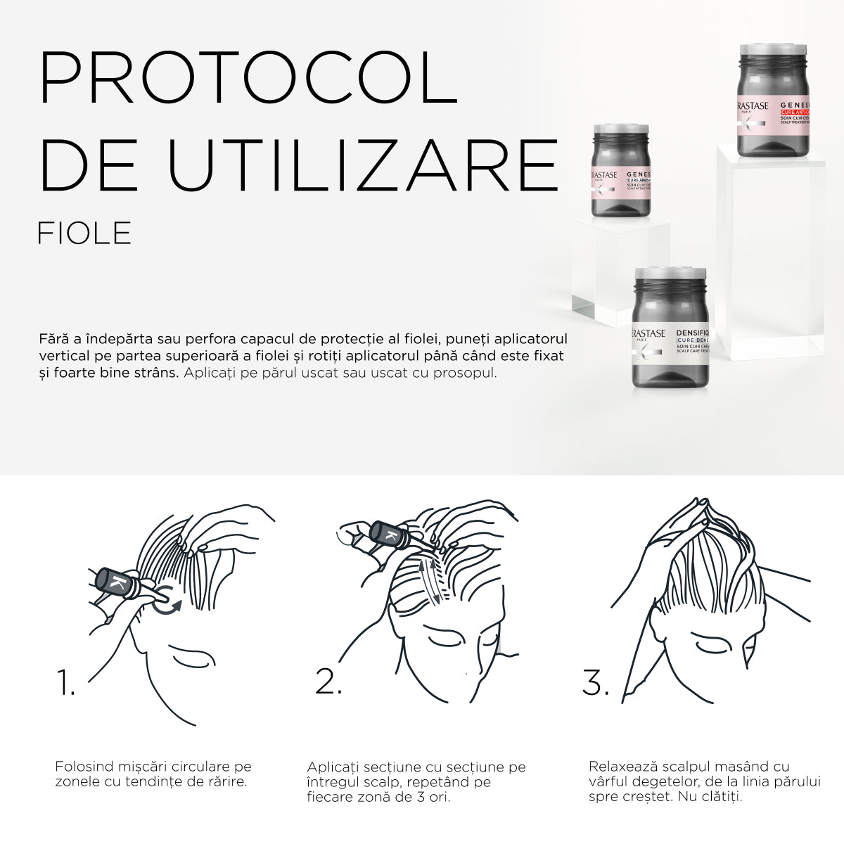 Fiole Kérastase Densifique Cure Densité Ingrijire activa pentru mentinerea densitatii, calitatii si texturii parului 10x6ml