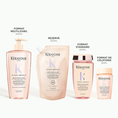 Kérastase Gloss Absolu Bain Hydra-Glaze Sampon pentru par lung, predispus la electrizare 80 ml