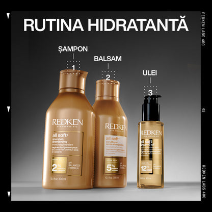 Ulei de par Redken All Soft Argan-6 cu ulei de Argan pentru par uscat, 100ml