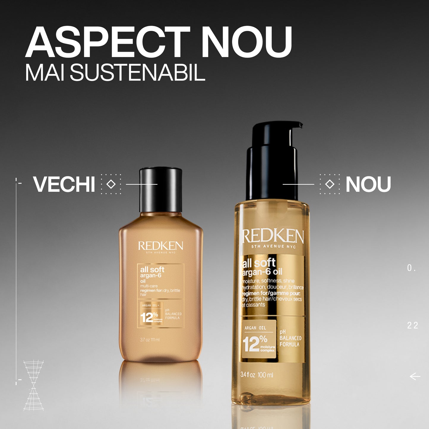 Ulei de par Redken All Soft Argan-6 cu ulei de Argan pentru par uscat, 100ml