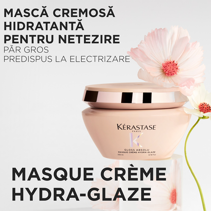 Masca pentru par gros predispus la electrizare Kérastase Gloss Absolu Masque Crème Hydra-Glaze 200 ml