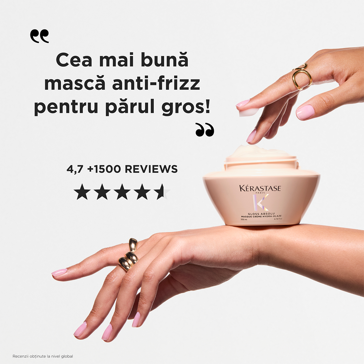Masca pentru par gros predispus la electrizare Kérastase Gloss Absolu Masque Crème Hydra-Glaze 200 ml