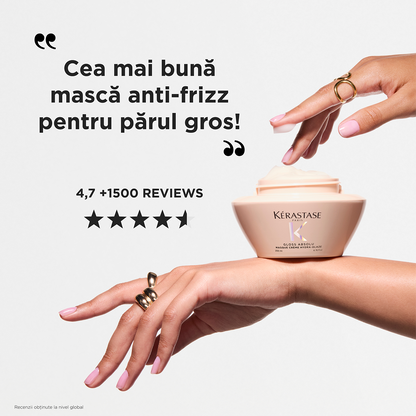 Masca pentru par gros predispus la electrizare Kérastase Gloss Absolu Masque Crème Hydra-Glaze 200 ml