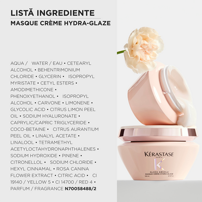 Masca pentru par gros predispus la electrizare Kérastase Gloss Absolu Masque Crème Hydra-Glaze 200 ml