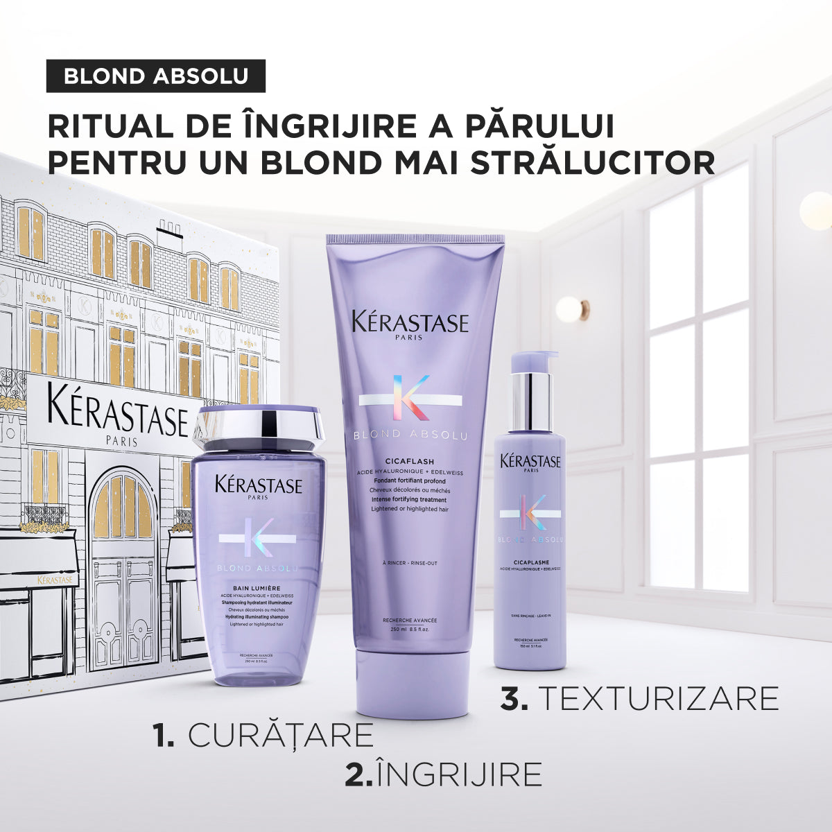 Set Kérastase Blond Absolu Fondant Holidays 2025, ingrijire a parului pentru un blond mai stralucitor
