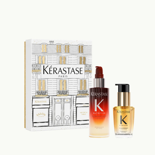 Set Kérastase Iconics Holidays 2025, hidratare si stralucire, Duo pentru zi si noapte