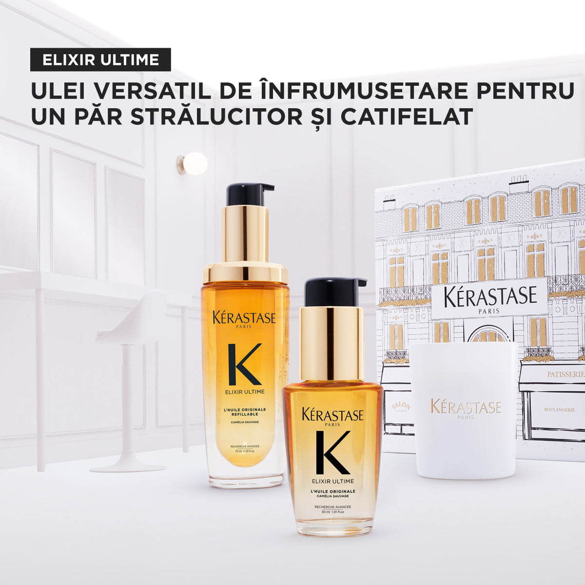 Set Kérastase Elixir Ultime Duo Holidays 2025 - Ulei versatil pentru un par stralucitor si catifelat