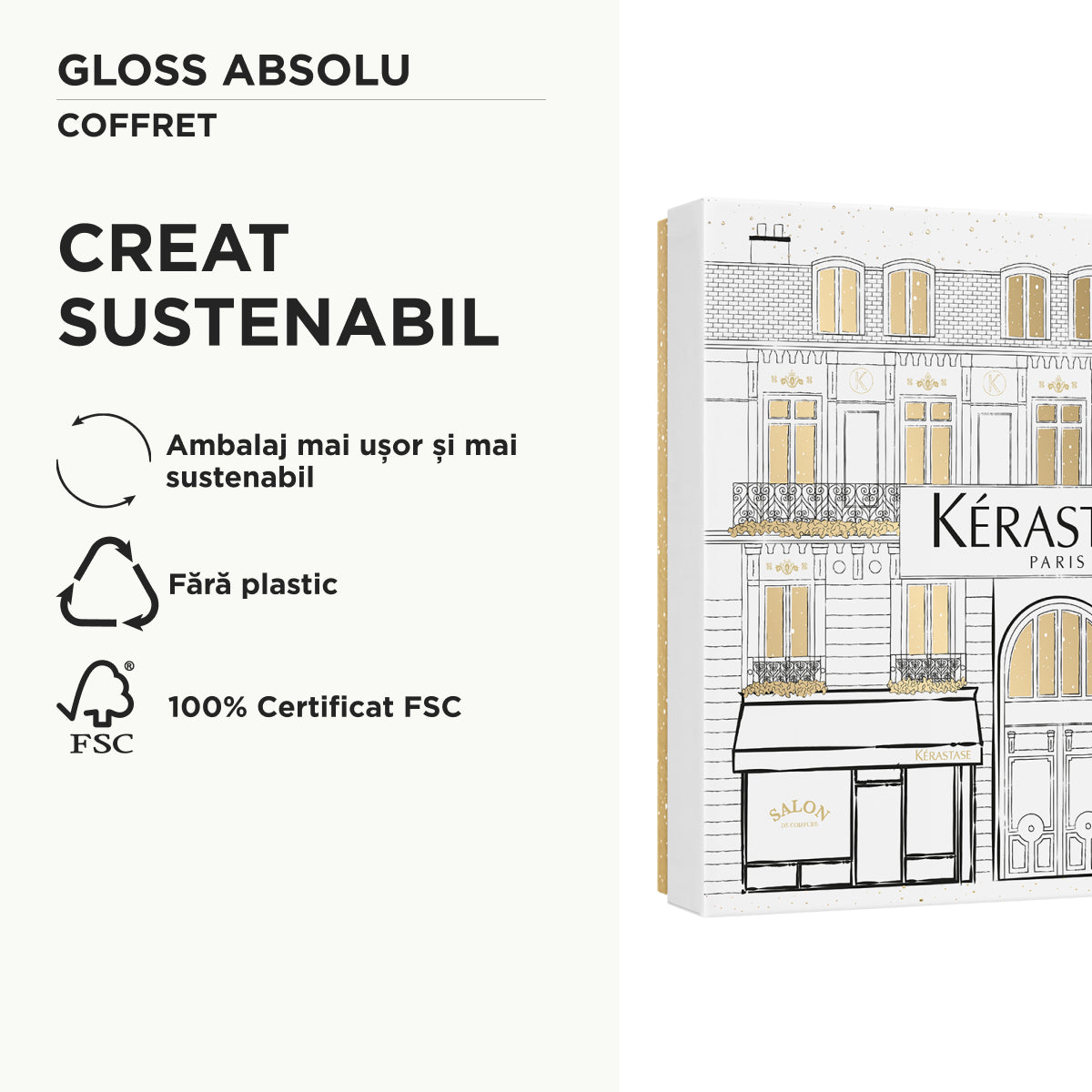 Set Kérastase Gloss Absolu Fondant Holidays 2025, Ritual de ingrijire hydra-glaze pentru un par stralucitor si plin de viata