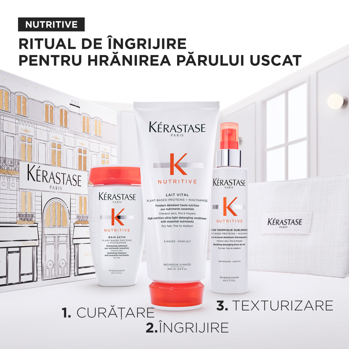 Set Kérastase Nutritive Fondant Holidays 2025, ritual de ingrijire pentru hranirea parului uscat