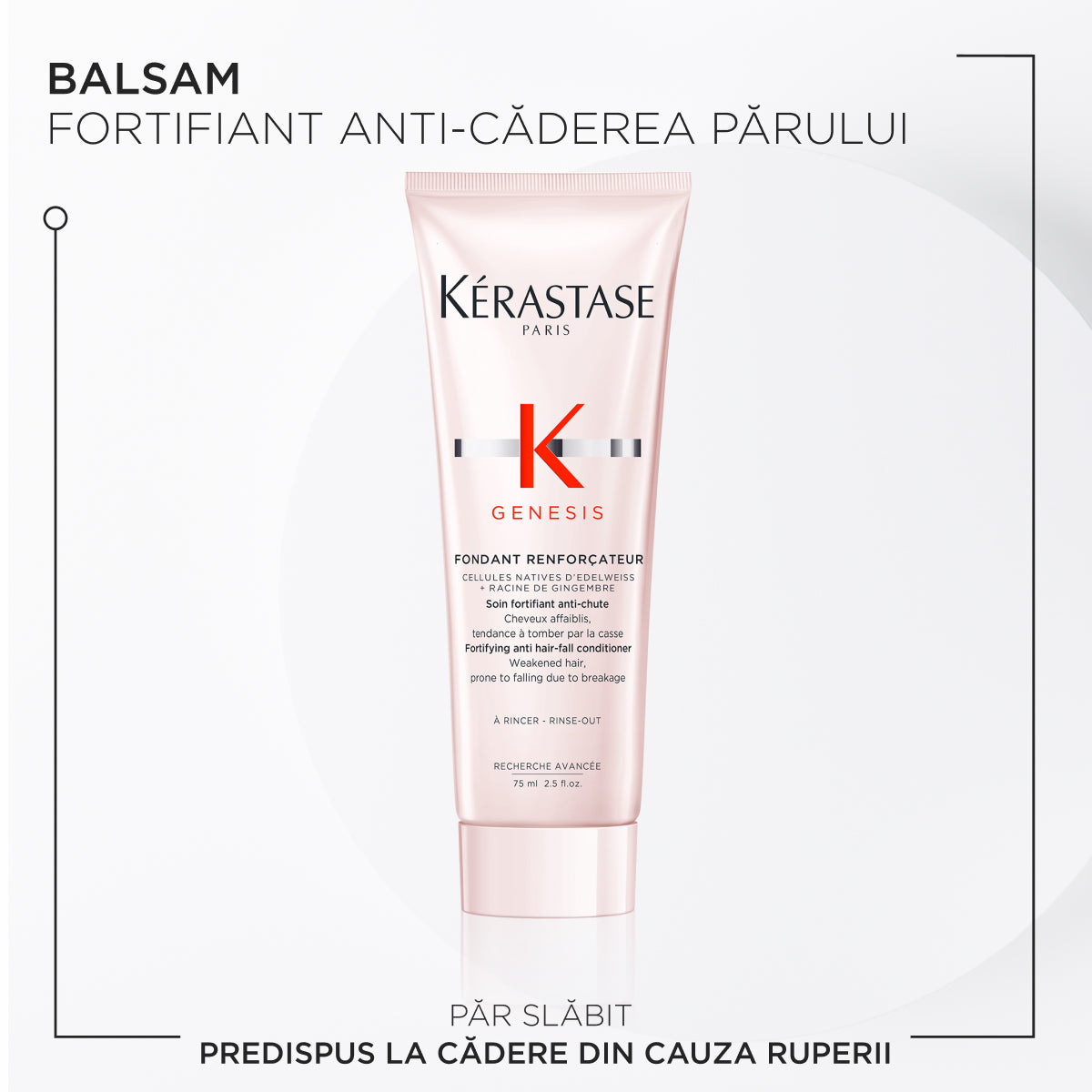 Set Kérastase Genesis Bain Hydra-Fortifiant 80ml + Fondant Renforçateur 75ml, travel size