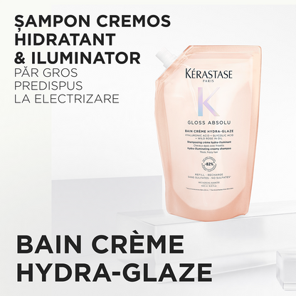 Rezerva Sampon pentru par gros predispus la electrizare Kérastase Gloss Absolu Bain Crème Hydra-Glaze 500 ml